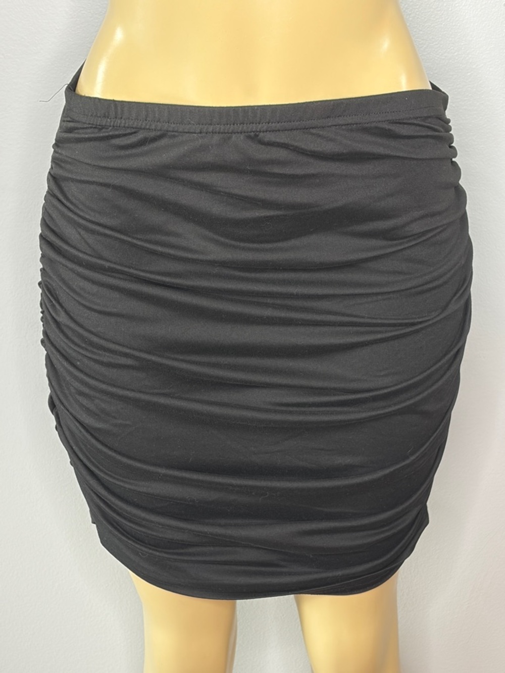 Black Ruched Skirt Size L